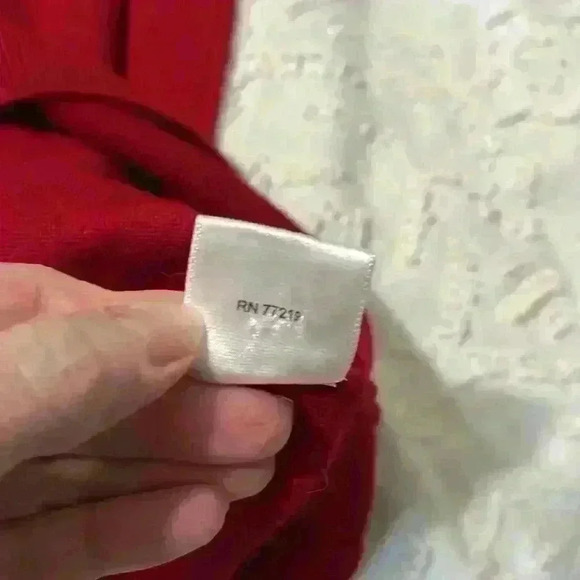 Joseph Abboud 100% Extra Fine Merino Wool V-Neck Red Sweater Men’s Size Medium - Picture 8 of 11